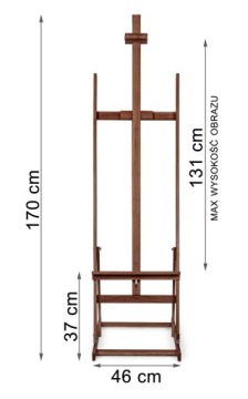 Студия Beech мольберт-коричневый цвет 170-250 см