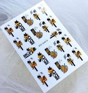 НАКЛЕЙКИ ДЛЯ НОГТЕЙ САМОКЛЕЯЩИЕСЯ украшения для ногтей 3D золотые листья