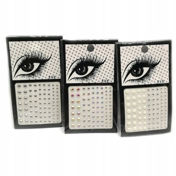 35 Colors Eyes Face Rhinestone Sticker Glitte