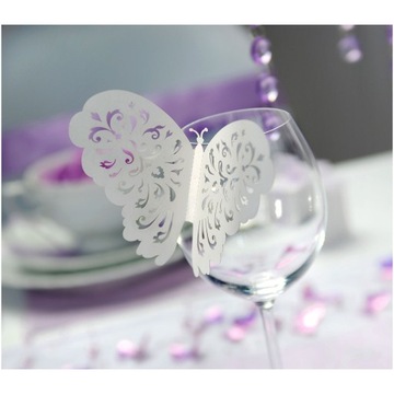 украшения из бумаги Бабочка 8х5см 10 шт. | ЗПМ1Д