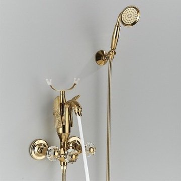 Bateria wannowa złota Old Retro Gold - Zestaw