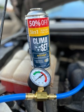 Заправочный комплект для кондиционера R1234yf 470g XL с освежителем воздуха, адаптером