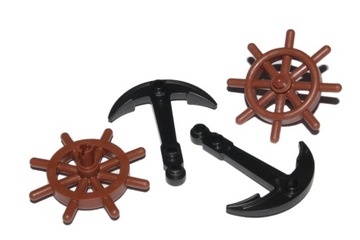 LEGO 4790b KOŁO STER x2 + 95354 KOTWICA x2, NOWE