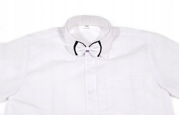 РУБАШКА ДЛЯ МАЛЬЧИКОВ БЕЛАЯ С КОРОТКИМИ РУКАВАМИ 104 СМ L