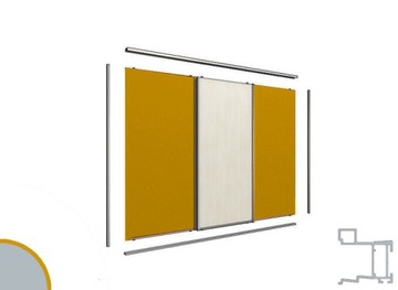 Ramowy zest. do drzwi przesuwnych Cote 3,0m/3D ALU