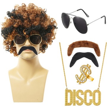 Хэллоуин COS Disco Party Европейский и американский мужской рок-парик