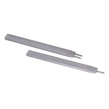 2шт. Долото для кожи со штифтом, белая сталь, 4 мм, с зазубренными краями 22