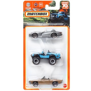 Matchbox 3 Pack HLC08 BLUE HIGHWAYS III Dodge Viper Camaro