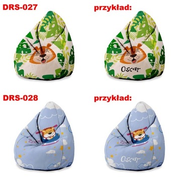 Пуф для девочки и ребенка Персонализация Сумка Sako XXL Подарок на день рождения