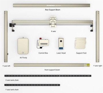 гравировальный станок, станок для лазерной резки ATOMSTACK A20/X20/ S20 MAX + F30 pro 850*400мм