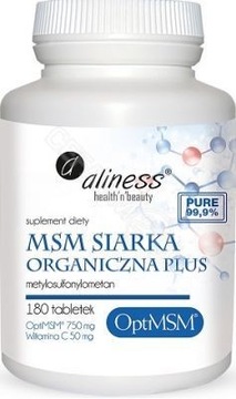Aliness MSM Siarka organiczna Plus 180 tab