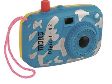Niebieski Aparat fotograficzny dla dzieci od Goki zabawka dla trzylatka