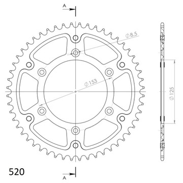 Звездочка SUPERSPROX 51 HONDA CR 125 250 500 CRF 450