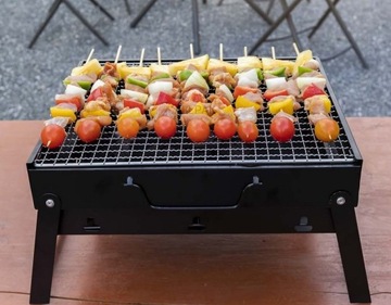 TURYSTYCZNY GRILL WALIZKA PODRÓŻNY MAŁY SKŁADANY BBQ PRZENOŚNY Z RUSZTEM