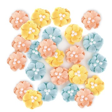 KWIATY PAPIEROWE 2,4 cm 24 szt pastel home decor