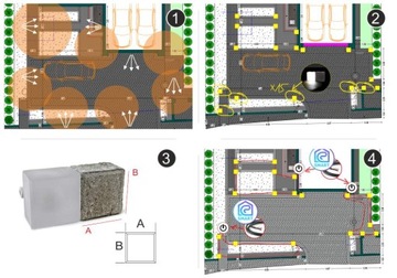 8x Świecąca Kostka Brukowa LED Piccola-B RGB+CCT