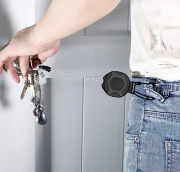 2x ВТЯГАЮЩИЙ БРЕЛОК ДЛЯ СТАЛЬНОГО ТРОСА, ИДЕНТИФИКАТОР КАТУШКИ КЛЮЧЕЙ ДЛЯ ТЯЖЕЛЫХ УСЛОВИЙ