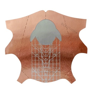 ШАБЛОНЫ ДЛЯ НАРАЩИВАНИЯ НОГТЕЙ РОЗОВОЕ ЗОЛОТО 500 ШТ.