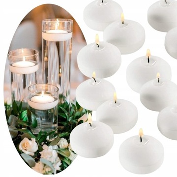 ПЛАВАЮЩИЕ свечи белые ВОДНЫЕ свечи 20 шт поплавок