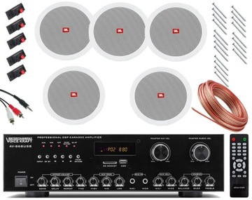 GŁOŚNIKI SUFITOWE JBL MOCNY AMPLITUNER BT RADIO