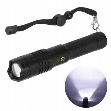 LATARKA TAKTYCZNA MEGA MOCNA 5000LM USB
