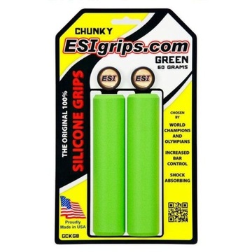 Esi Grips chwyty Chunky 60g zielone + korki