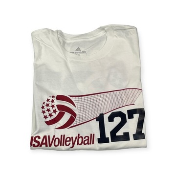 Мужская белая футболка ADIDAS VOLLEYBALL S 127