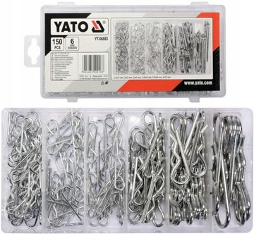 НАБОР ПРУЖИННЫХ ШПИЛЬКОВ YATO 150 ШТ + ОРГАНАЙЗЕР-СОРТЕР YT-06883