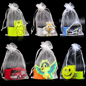 ZESTAW ODBLASKÓW ŻÓŁTY MIŚ + OPASKA prezent zawieszka odblaskowa do plecaka