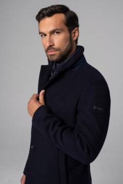 ЭЛЕГАНТНОЕ МУЖСКОЕ ПАЛЬТО VERNY ТЕМНО-СИНИЙ 58