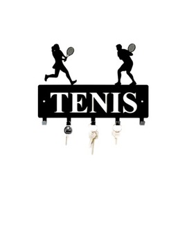 Metalowy wieszak na klucze Tenis