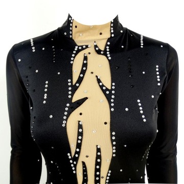 Sukienka do łyżwiarstwa figurowego Długie rękawy Latin Ballet 160