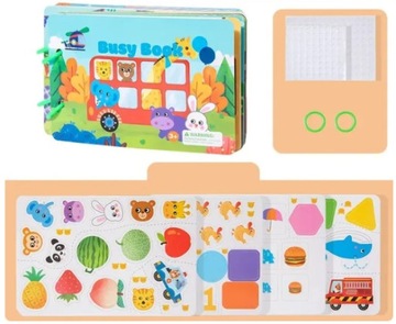 Montessori BUSY BOOK cicha książeczka sensoryczna dla dzieci 3D