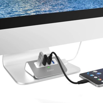 AUKEY CB-H5 USB-A HUB 4xUSB 3.1 ALUMINIUM SLIM MAC