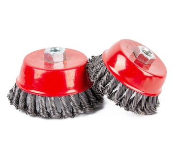 ПРОВОЛОЧНАЯ ЩЕТКА ИЗ ВИТОЙ ПРОВОЛОКИ, ПЕРЕДНЯЯ, M14, 75 мм