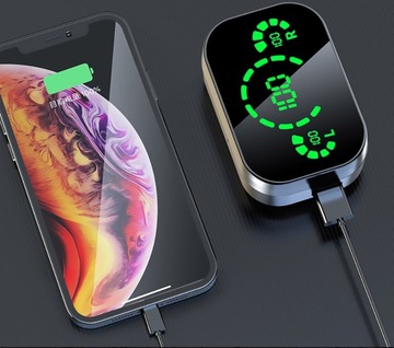 БЕСПРОВОДНЫЕ НАУШНИКИ BLUETOOTH POWERBANK ЖК-ДИСПЛЕЙ С ЗЕРКАЛОМ