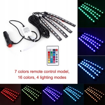 RGB LED Atmosfera Lampka Paski świetlne Pilot