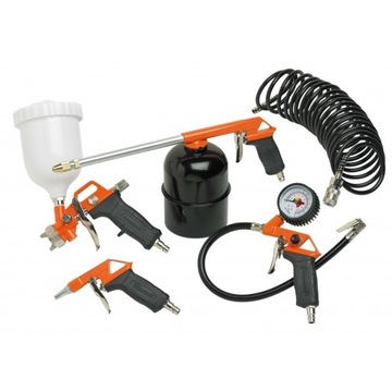 BLACK DECKER ZESTAW PNEUMATYCZNY PISTOLET WĄŻ 5szt