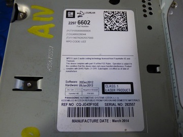 Магнитола 22878353 22836292 OPEL ASTRA J IV