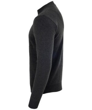 МУЖСКОЙ СТРЕЙЧЕВЫЙ ДЖЕМПЕР ТЕМНО-СЕРЫЙ ПОЛУГОЛЬФ КЛАССИЧЕСКИЙ XXL