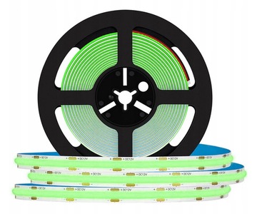 Taśma LED Neon COB 12V ZIELONA 5m Homogeniczna
