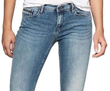 Calvin Klein Jeans spodnie J20J204983 918 niebieskie