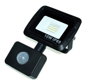 Naświetlacz Halogen LED 10W IP65 z czujnik ruchu