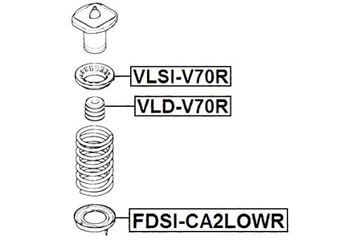 ВСТАВКА ВЕРХНЕЙ ЗАДНЕЙ ПРУЖИНЫ FEBEST VOLVO S80 2007-