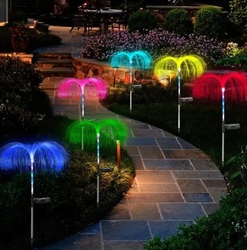 САДОВАЯ ЛАМПА MEDUSA RGB С ВОЛОКОННО-ОПТИЧЕСКИМ ДАТЧИКОМ, 2 шт.