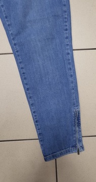 NOWOŚĆ SPODNIE PARAMI JEANS ZAMKI NIEBIESKIE 44/34-46