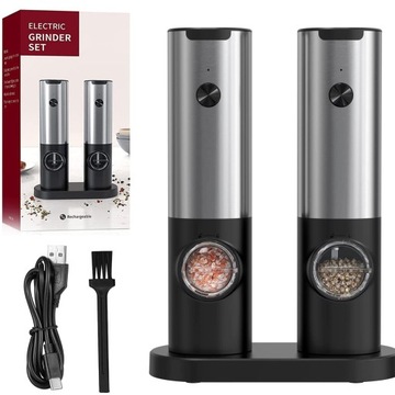 USB ЭЛЕКТРИЧЕСКАЯ МЕЛЬНИЦА ДЛЯ СОЛИ И ПЕРЦА КУХНЯ