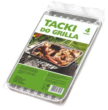 GROSIK TACKI ALUMINIOWE NA GRILLA DUŻE 23X34CM X 4