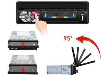 АВТОМОБИЛЬНЫЙ РАДИО 1DIN 7 ДЮЙМОВ BT С РАЗДВИЖНЫМ СЕНСОРНЫМ ЭКРАНОМ