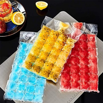 САМОЗАКРЫВАЮЩИЕСЯ ПАКЕТЫ ДЛЯ ЛЬДА, БОЛЬШИЕ КУБИКИ